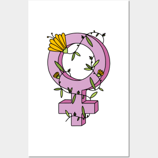 Feminism and Flowers Posters and Art